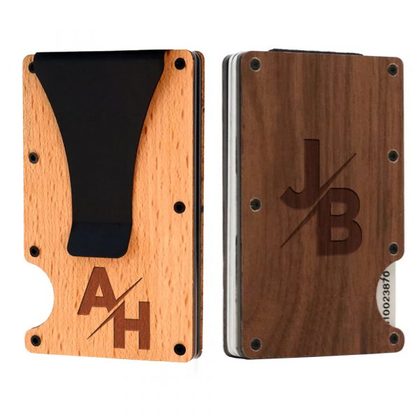 Wall nut and birch card holders